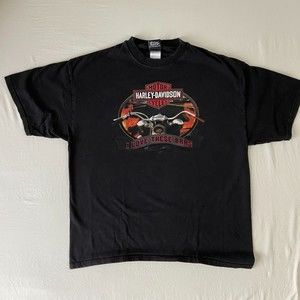 Vintage Binghamton NY Harley Davidson Big Graphic Shirt "I Love These Bars"